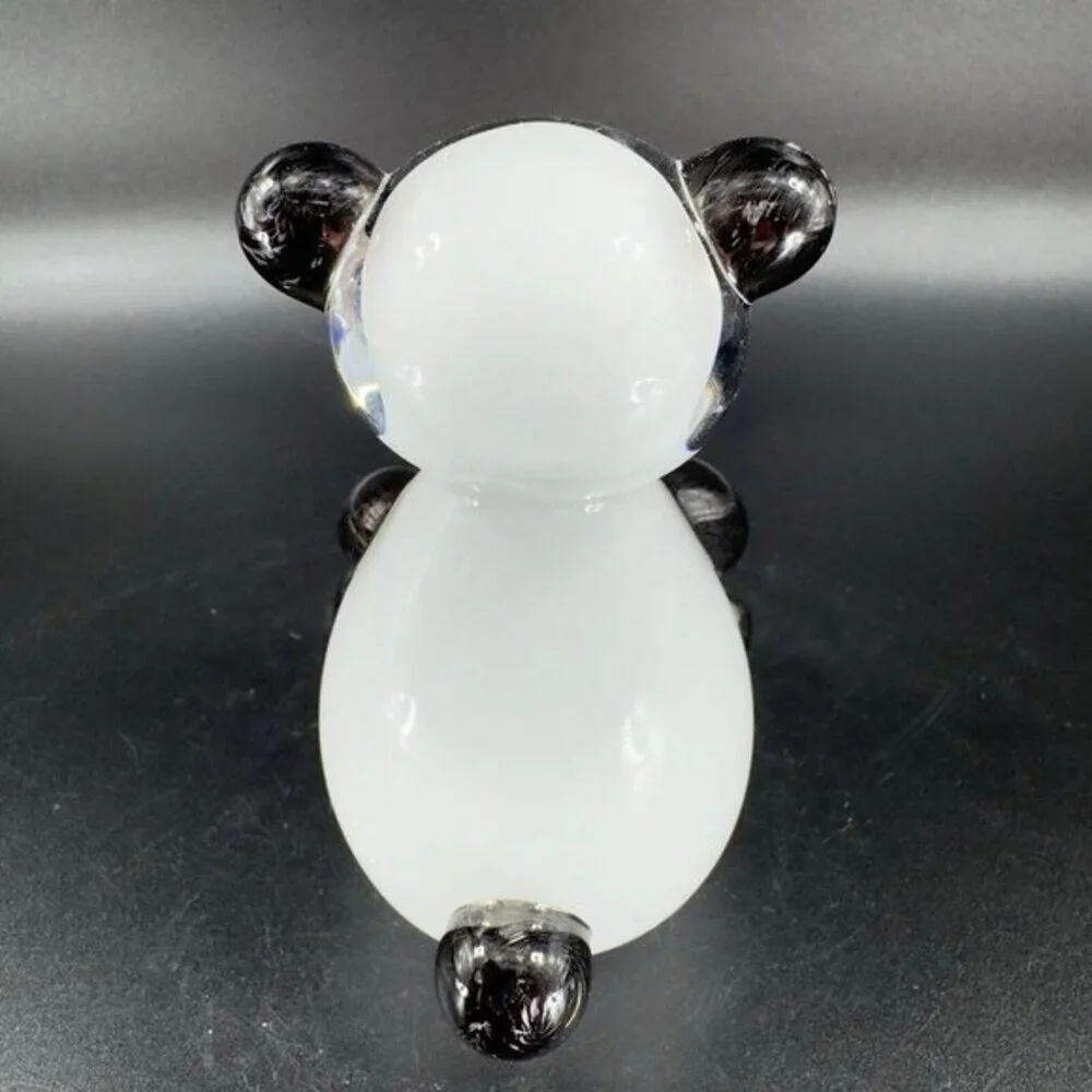 Hand Blown Venetian Glass Italian Teddy Bear Figurine Paperweight Handmade Glass